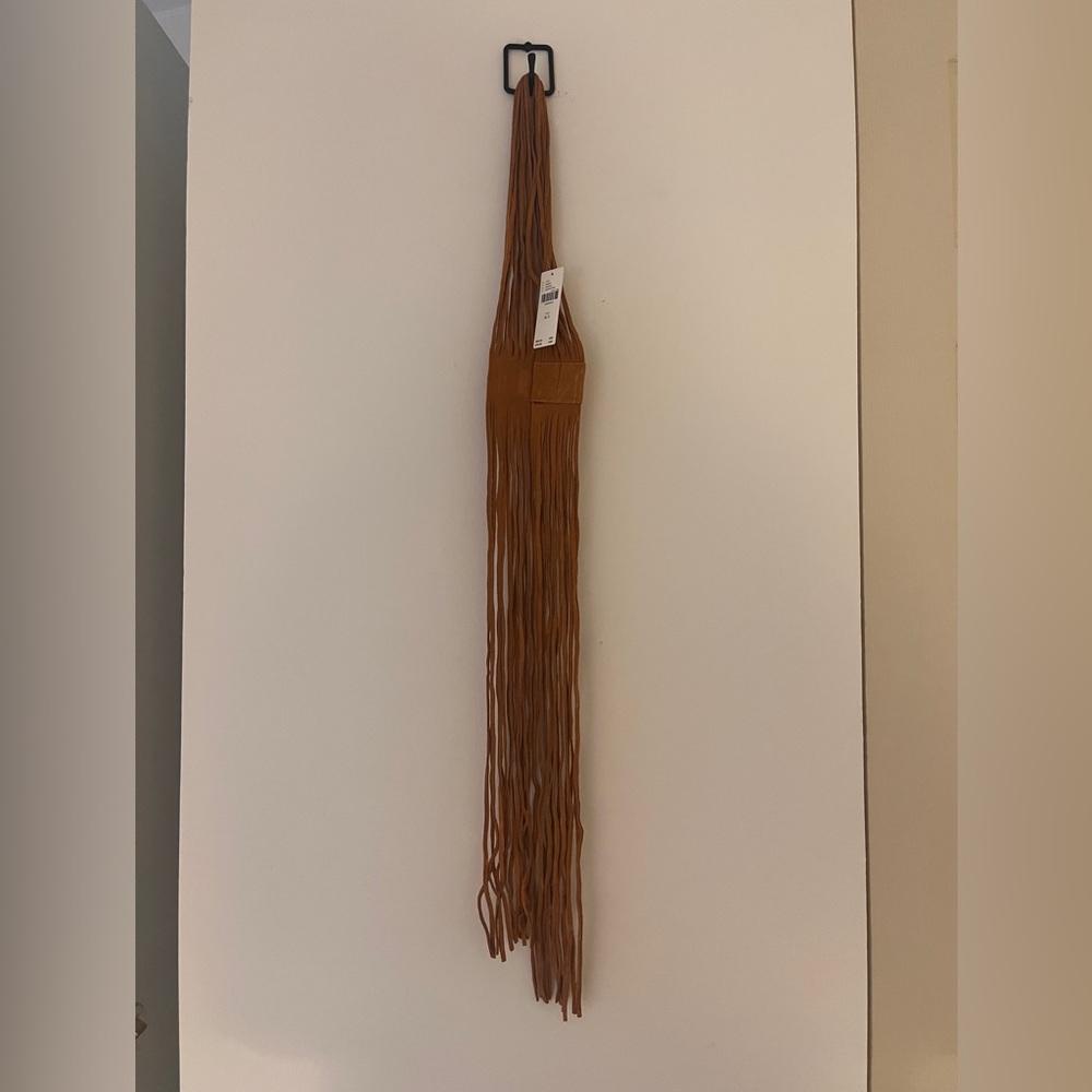 Anthropologie Tan Fringe Belt - New with Tags